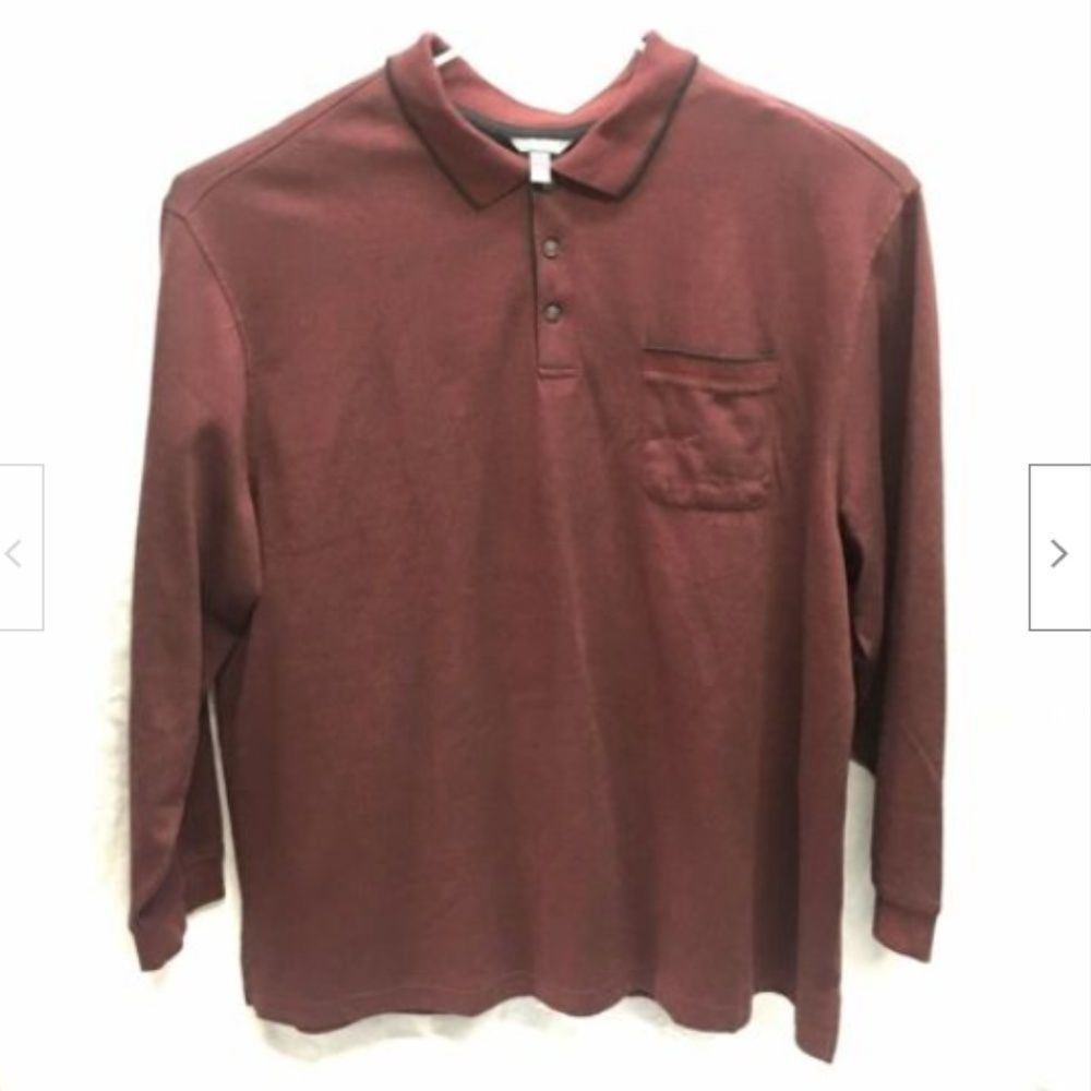 Van Heusen Men Climate Flex Long Sleeve Polo Shirt